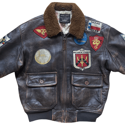 Avirex 1991 Top Gun G-1 Flight Jacket - XS/S | S/M, Brown