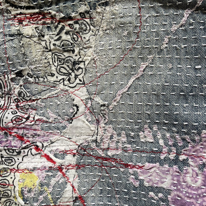 Boro Bandana Sashiko Distressed Jeans - W34"