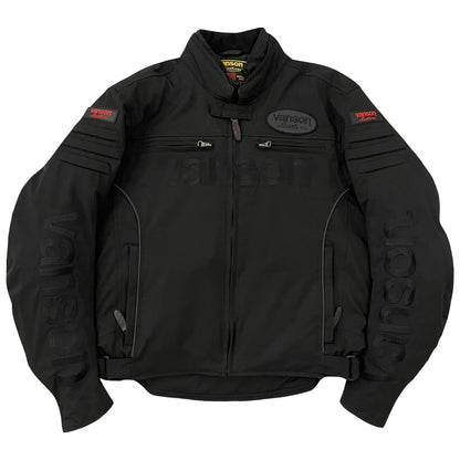 Vanson Leathers Triple Black Racing Jacket - L
