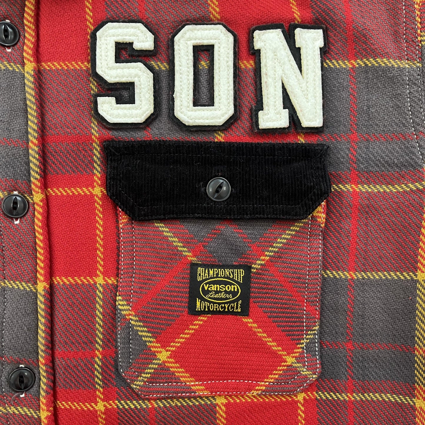 Vanson Leathers Plaid Check Shirt Jacket - Known Source