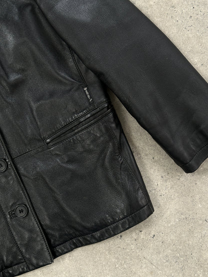 Armani Jeans Button Up Leather Jacket