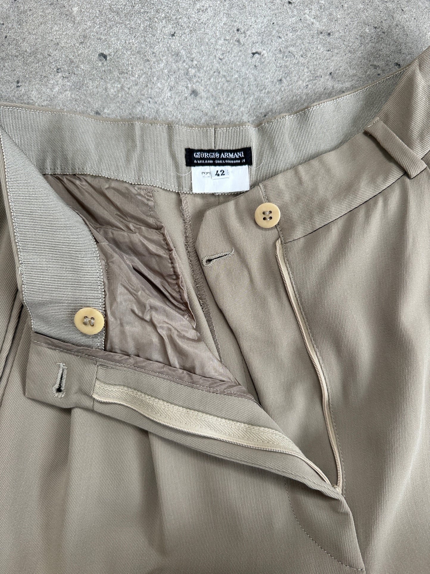 Giorgio Armani 1990s Tapered Leg Tailored Trousers - W24