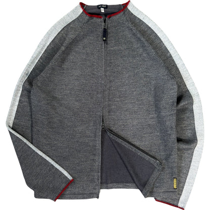 Armani Jeans 00’s Full Zip Two Tone Jumper XL | XL, Grey