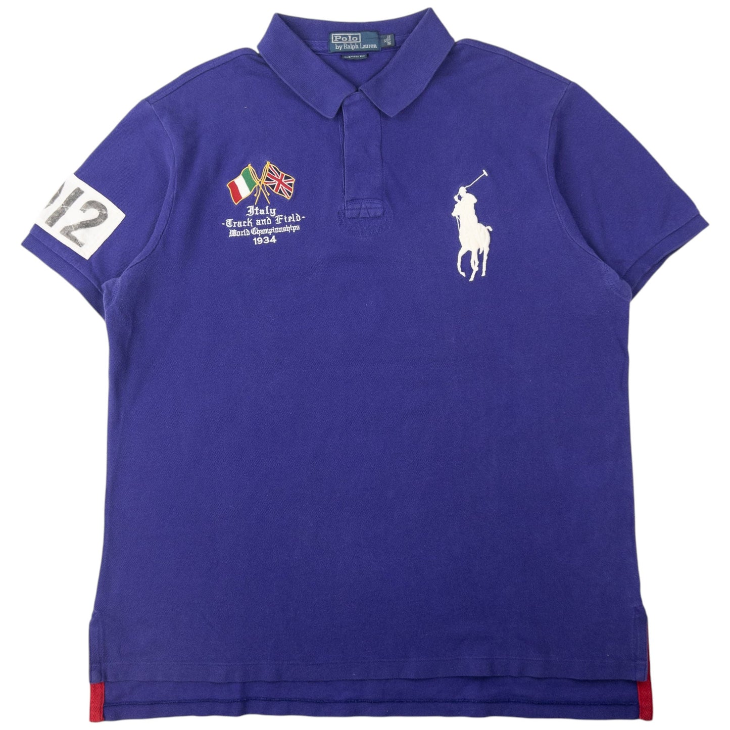 Vintage Polo Ralph Lauren Italy Track & Field Championship Polo Shirt Size XL