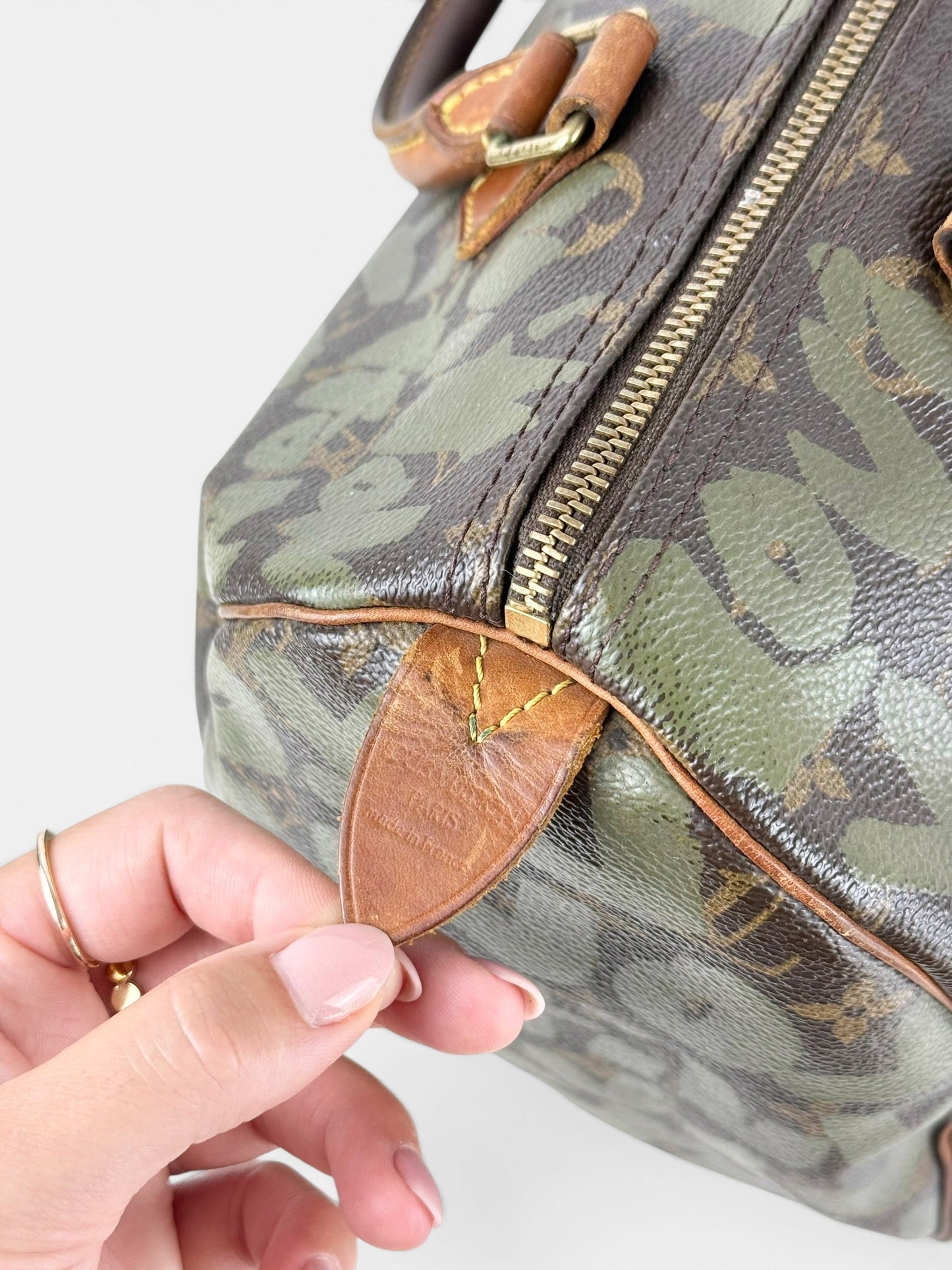 2001 Louis Vuitton x Stephen Sprouse Khaki Graffiti Speedy 30 Handbag | O/S, Multicoloured