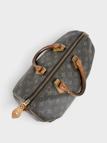 90s Louis Vuitton Speedy 35 Handbag | O/S, Brown