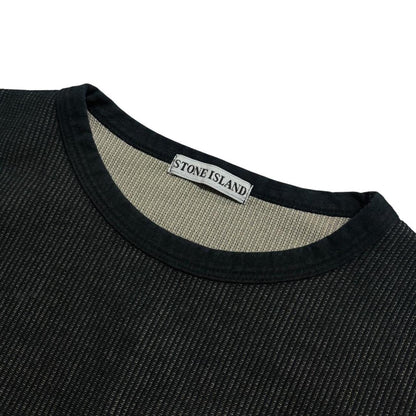 Stone Island Spring/Summer 1999 Ribbed Crewneck | Large, Black