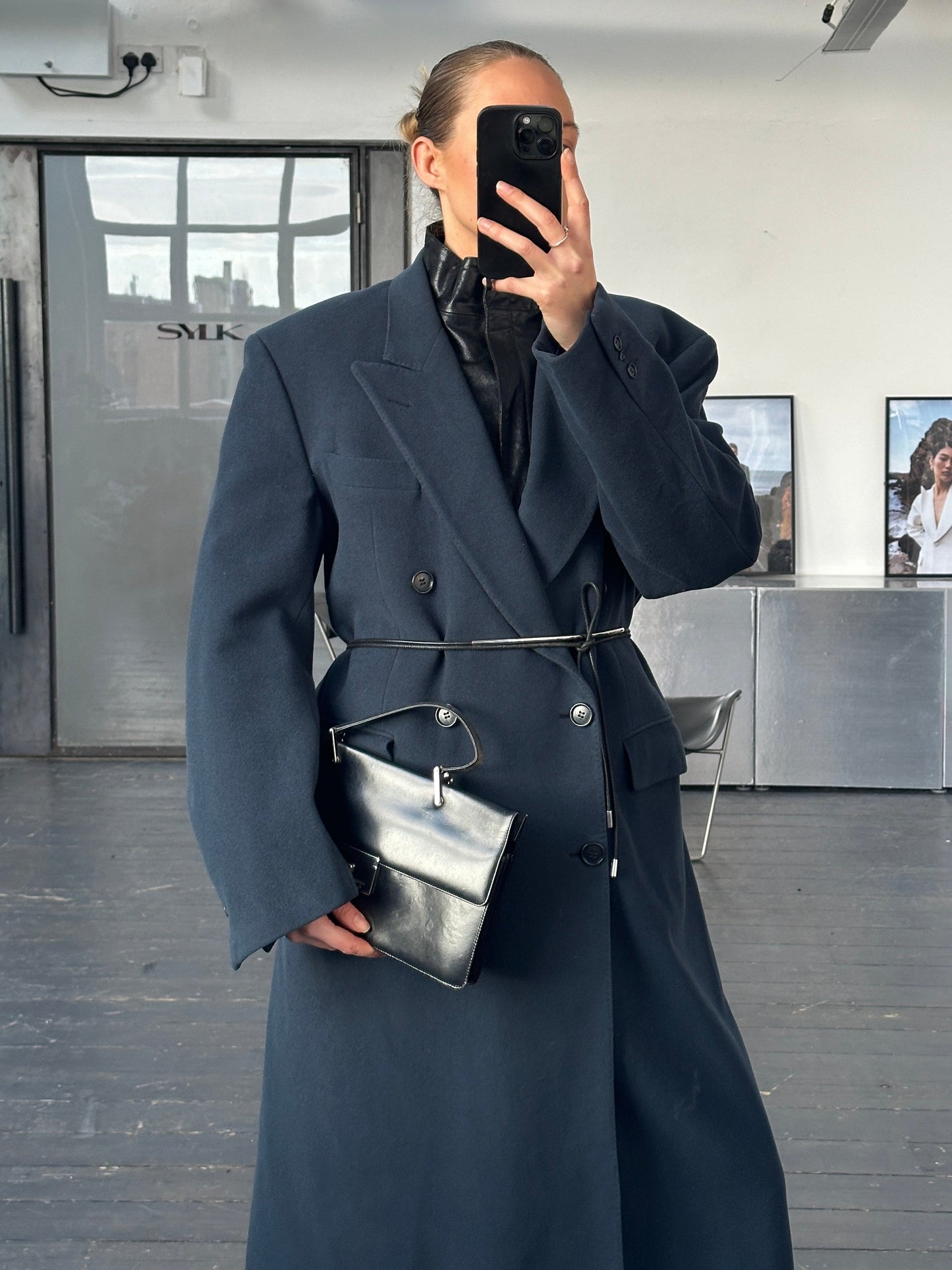 Moschino 1990s Pure Wool Double Breasted Coat - XL/XXL