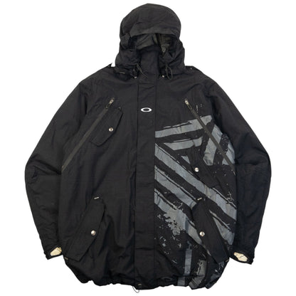 Vintage 2000s Oakley Zip Up Snowboarding Jacket Size XL | XL, Black