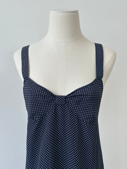 St Michael1990s Polka Dot Floor Length Slip Dress - M