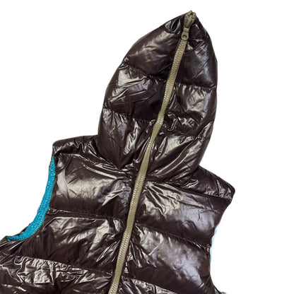Duvetica Hooded Puffer Gilet In Brown ( L )