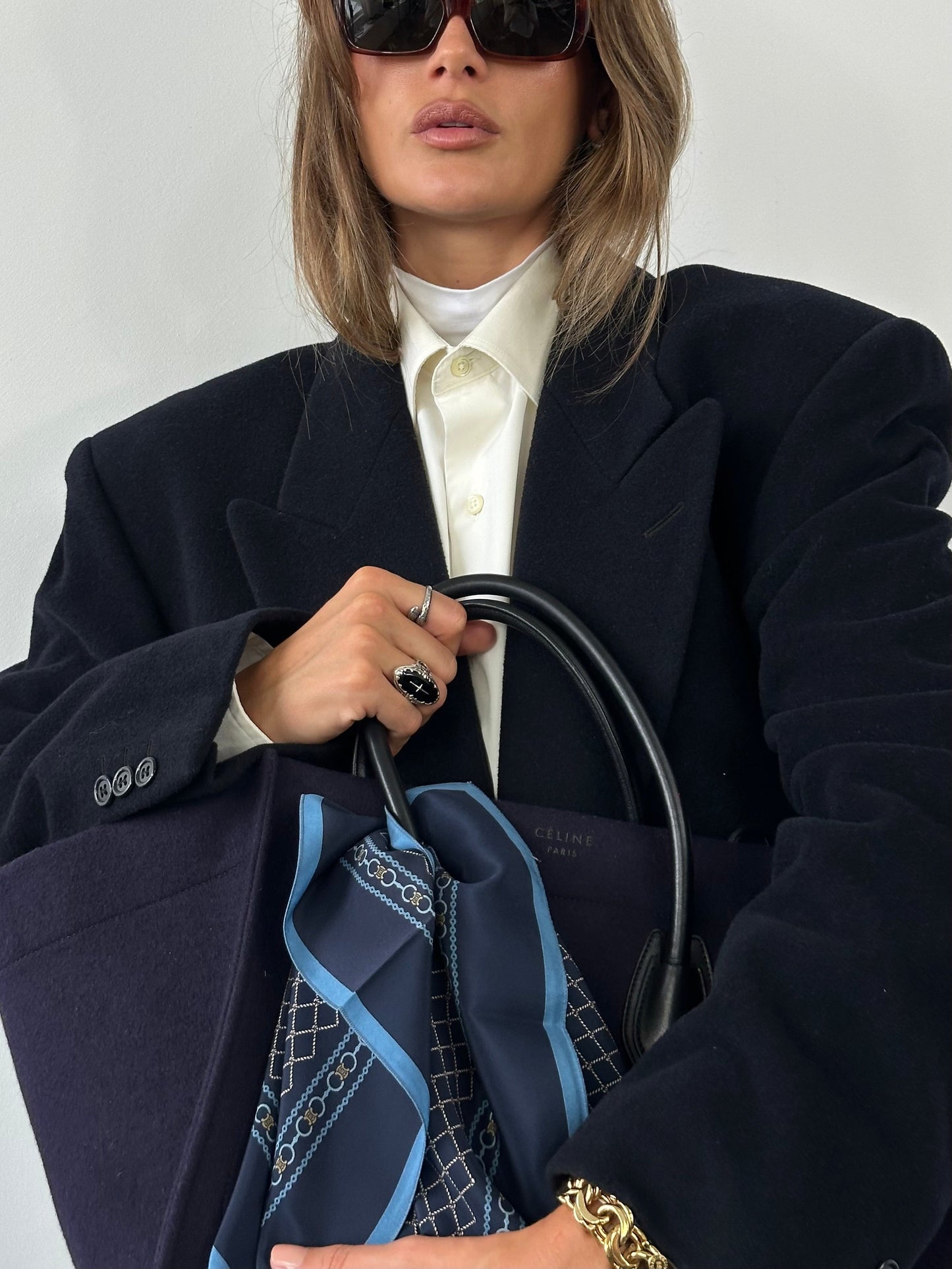 Pierre Cardin 1990s Wool Cashmere Double Breasted Floor Length Coat - XL