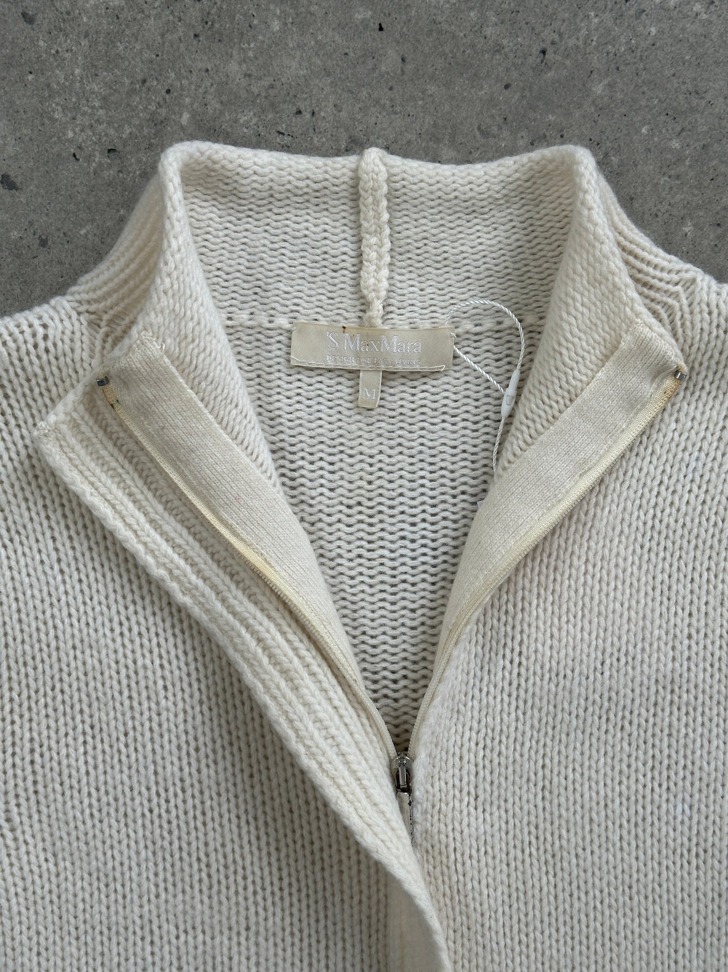 Max Mara ‘S Wool Cashmere Knitted Double Zip Cardigan - S/M