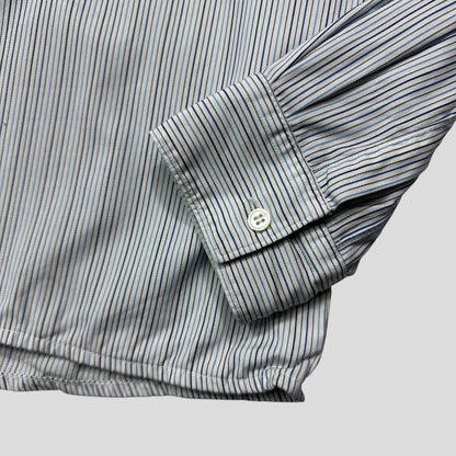 CDG SHIRT 00’s Reversible Embroidered Stripe Boxy Shirt - M/L