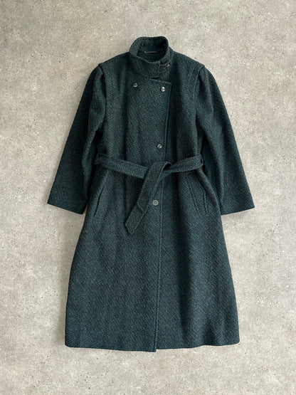 Vintage Wool Mohair Belted Floor Length Coat - L