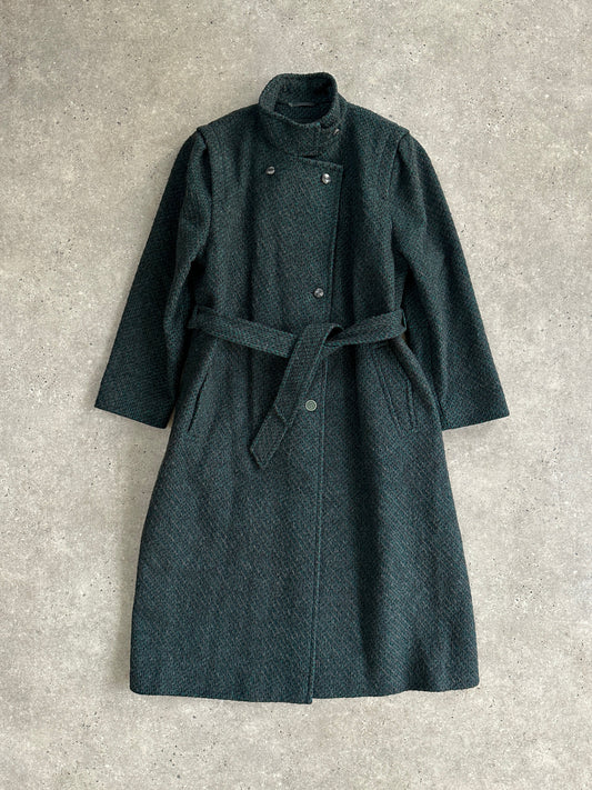 Vintage Wool Mohair Belted Floor Length Coat - L