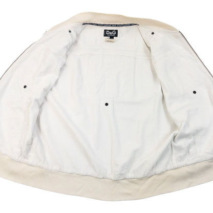 Vintage 2003 Dolce & Gabbana Rebel Label Zip Up Gilet | Medium, White