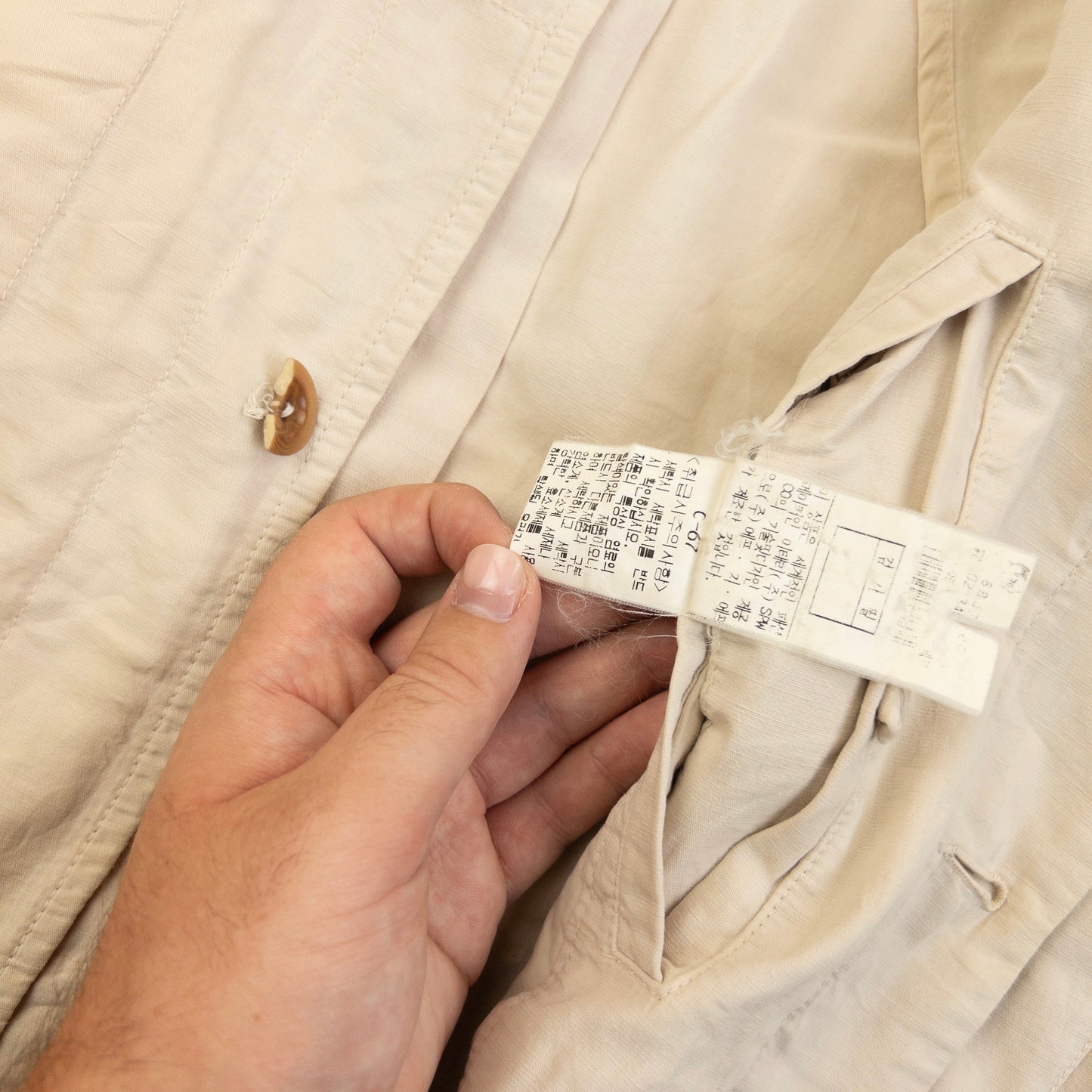 Vintage 2000s CP Company Button Up Jacket Size M | Medium, Cream
