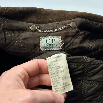 CP Company 1989 Ideas Suede Pelle Leather Quilted G-9 Flight Jacket - IT48 (L/XL) | Default Title, Multicoloured