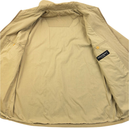 Vintage 90s YSL Yves Saint Laurent Harrington Jacket Size M | Medium, Beige