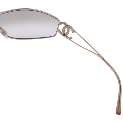 Vintage 2000s Chanel Diamanté Sunglasses | O/S, Brown