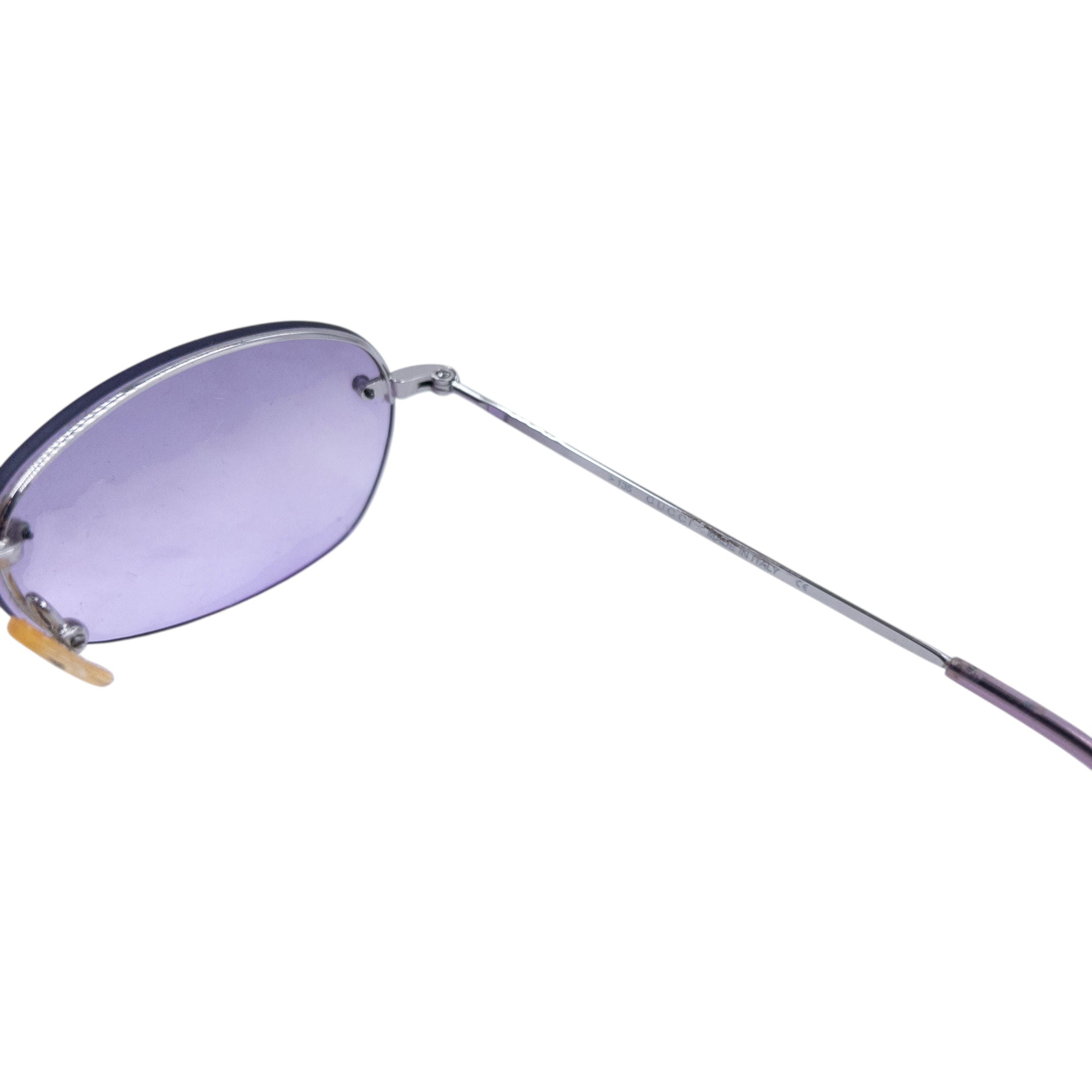 小物 GUCCI Vintage Rimless Sunglasses 00s Gucci Black Rimless Shield Sunglasses – Vintage by Misty