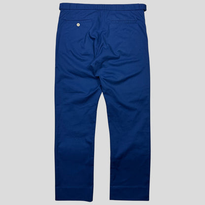 CDG SHIRT 90’s Blue Polycotton Adjustable Trousers - M