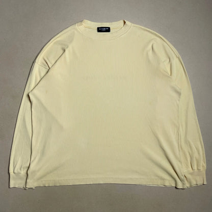 S/S 1988 Canary Yellow Marina Black Label Elastic Cotton Ribbed Ultra Light Crewneck