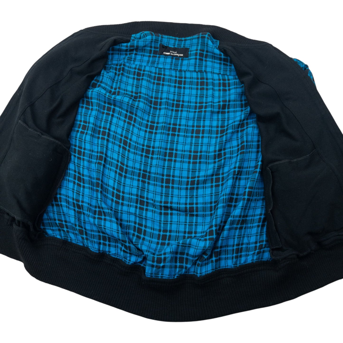 Vintage 90s Comme Des Garçons Tricot Checkered Bomber Jacket Size L | Large, Multicoloured