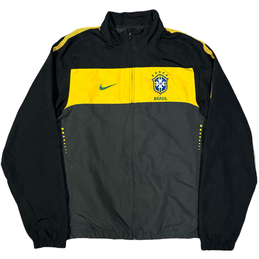 Nike Brazil 2010/11 Tracksuit Top In Black ( L )