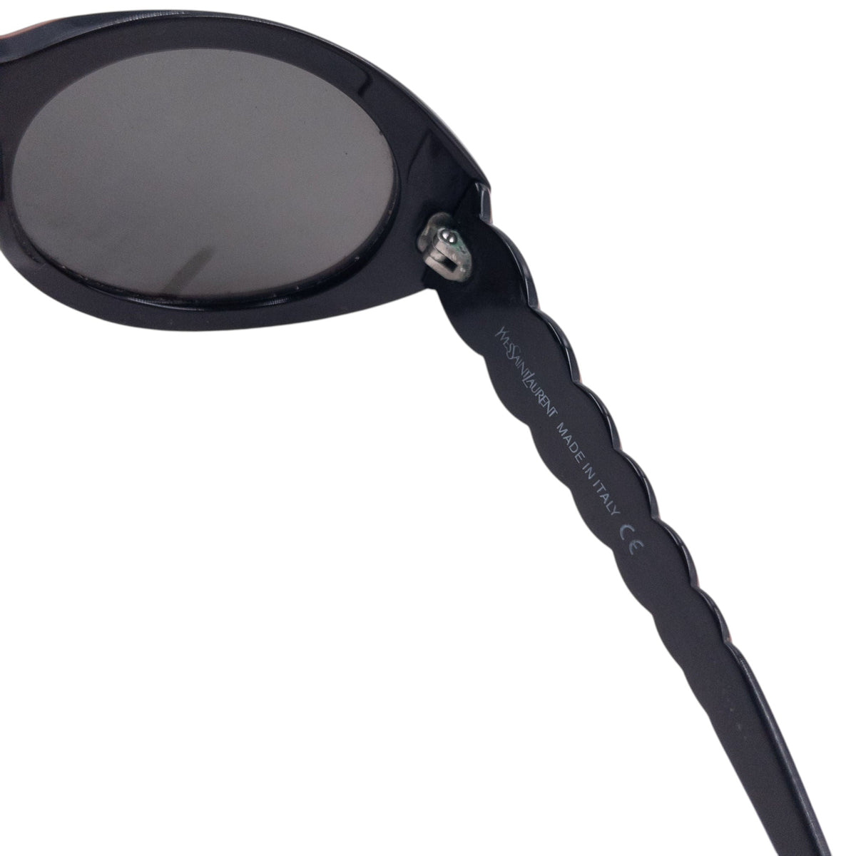 Vintage 90s YSL Yves Saint Laurent Braided Frame Sunglasses | O/S, Tortoiseshell