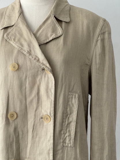 Giorgio Armani 1990s Linen Double Breasted Jacket - M