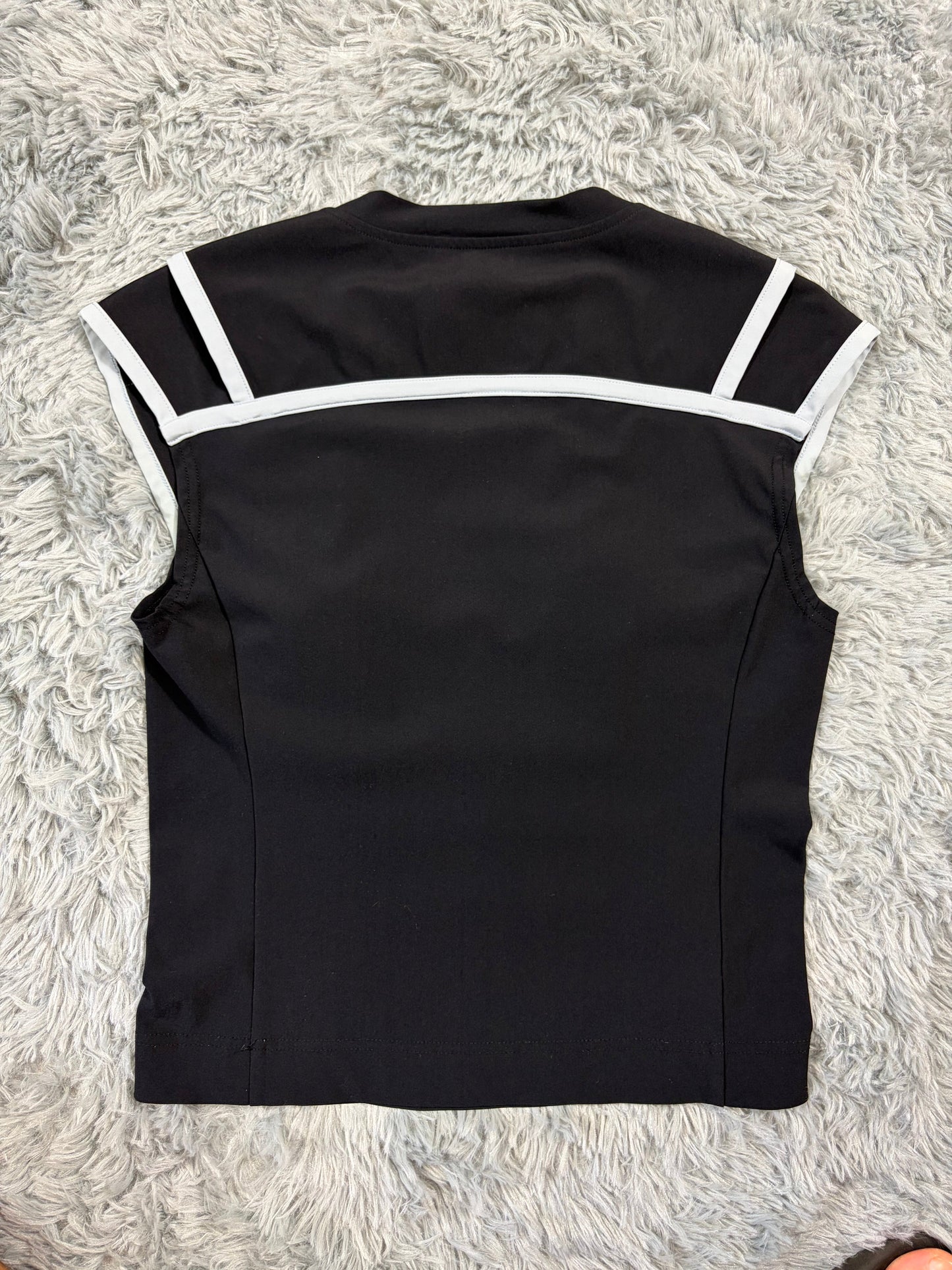 Prada Sport 00’s Kimono Style Piped Nylon Stretchy Top - S/M | O/S, Multicoloured