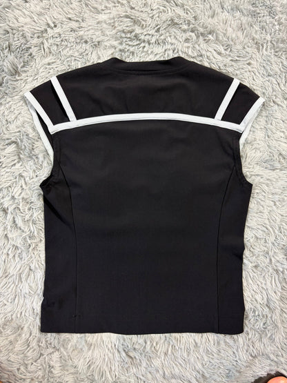 Prada Sport 00’s Kimono Style Piped Nylon Stretchy Top - S/M | O/S, Multicoloured