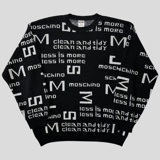 Moschino Jeans 1999 Less Is More Knitted Sweater - M/L | Default Title, Black
