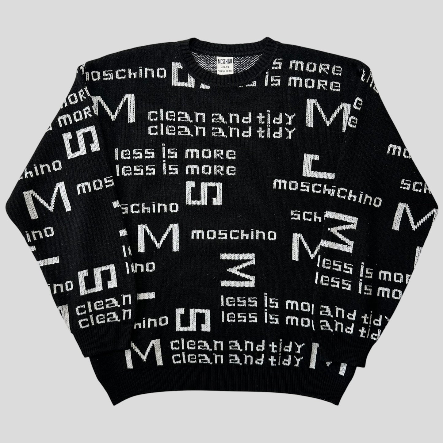 Moschino Jeans 1999 Less Is More Knitted Sweater - M/L | Default Title, Black