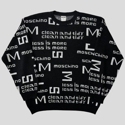 Moschino Jeans 1999 Less Is More Knitted Sweater - M/L | Default Title, Black