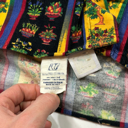 Versace Jeans Couture 1990’s Bonsai Plants Corduroy Shirt - M (L/XL) | Default Title, Red