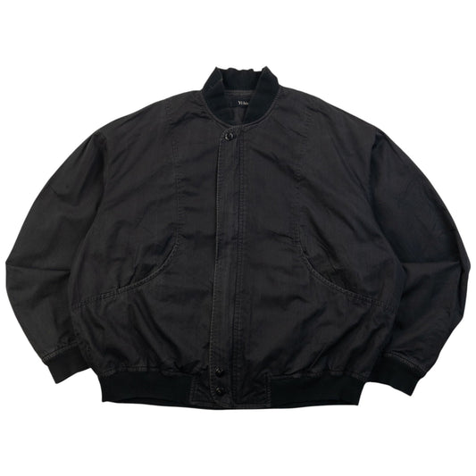 Vintage 90s Yohji Yamamoto Zip Up Bomber Jacket Size L | Large, Black
