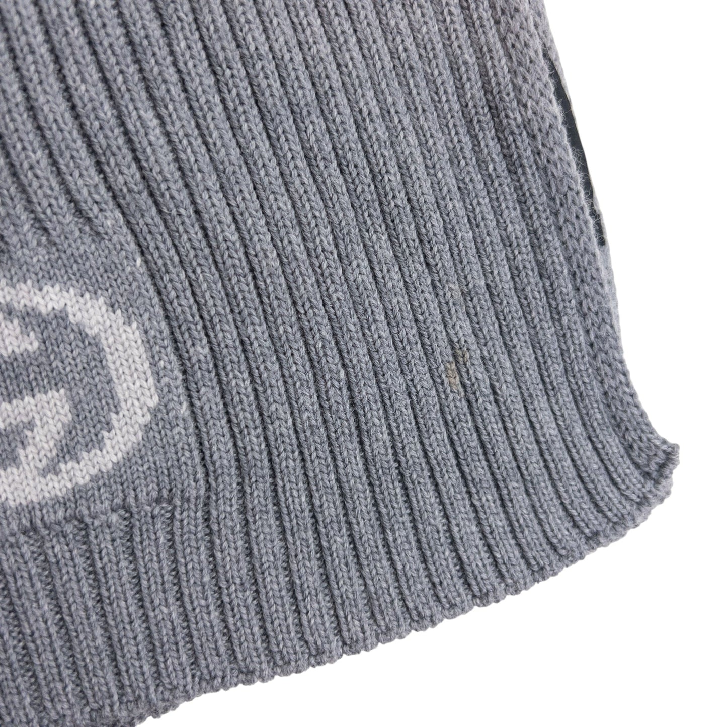 Vintage Gucci Ribbed Knit Wool Scarf