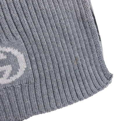Vintage Gucci Ribbed Knit Wool Scarf