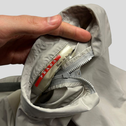 Prada Sport SS00 Mesh Panelled Gel Seam Nylon 1/2 Shirt - M