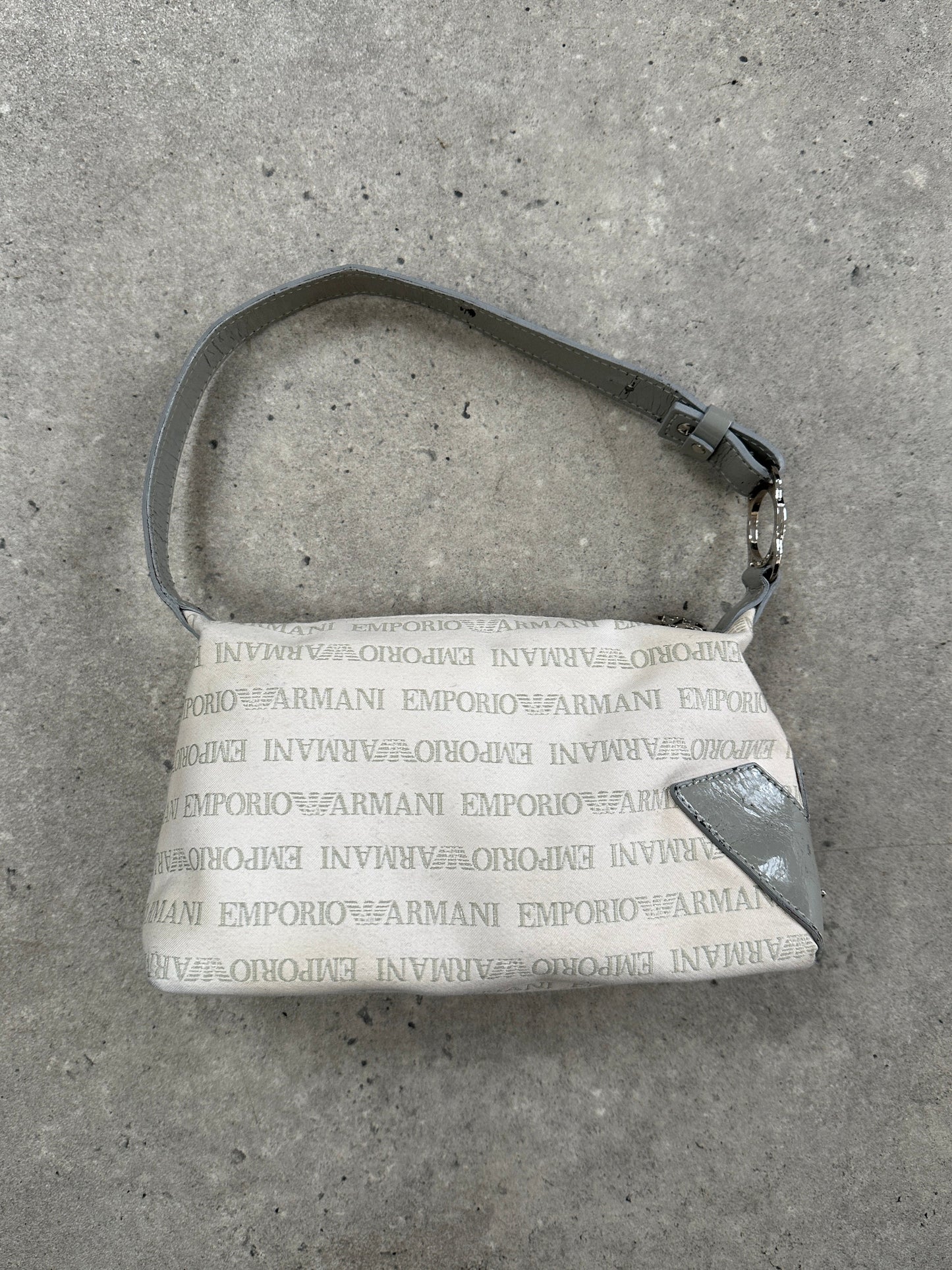 Emporio Armani 2000s Monogram Baguette Shoulder Bag