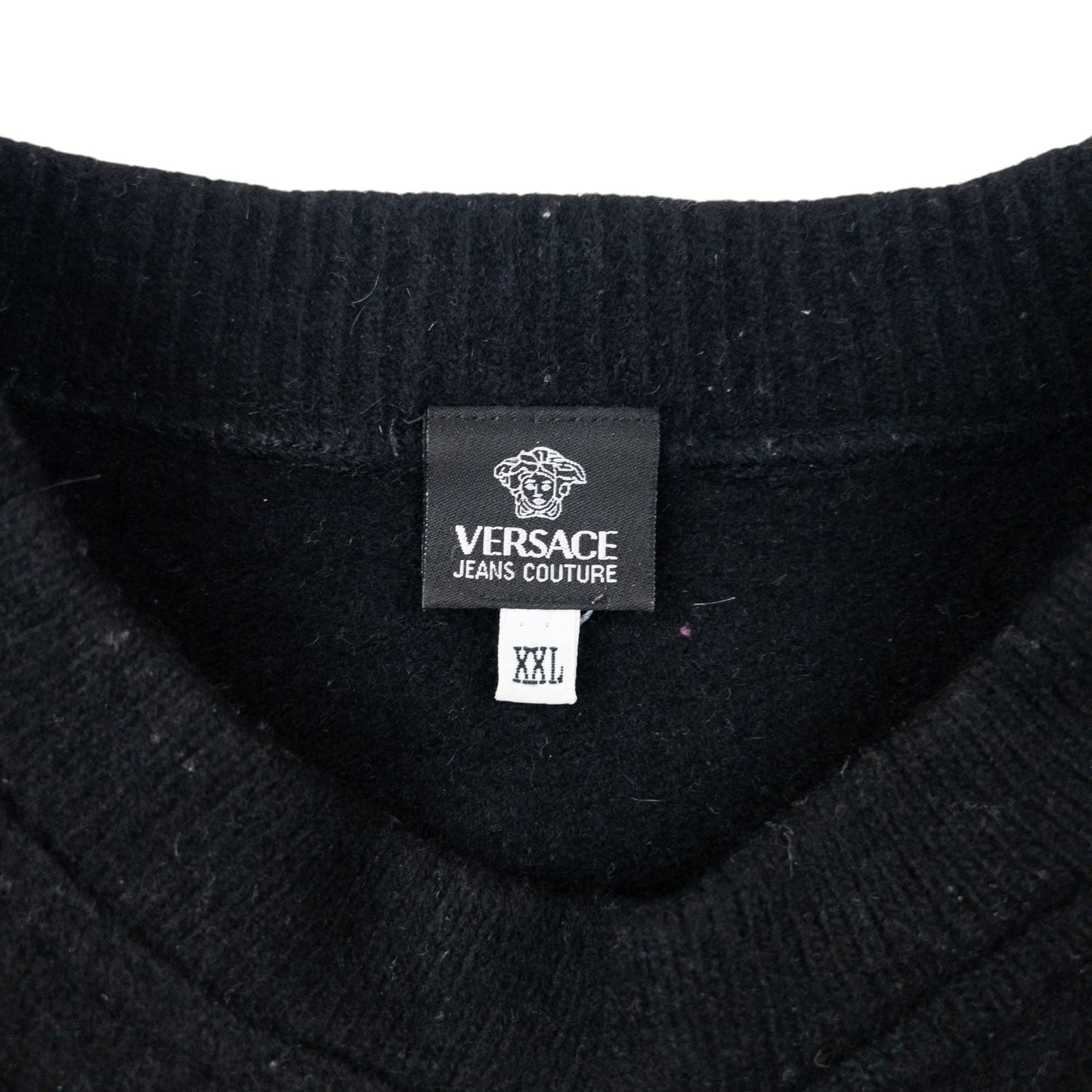 Vintage 2000s Versace Jeans Couture Wool Jumper Womens Size M | Medium, Black