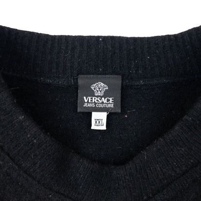 Vintage 2000s Versace Jeans Couture Wool Jumper Womens Size M | Medium, Black