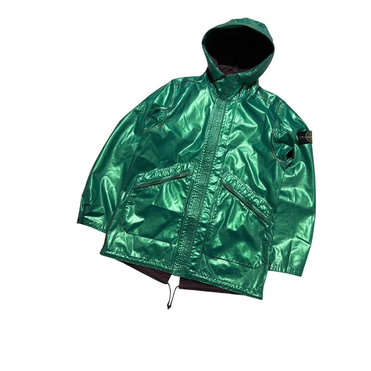 Stone Island Reversible Spaceman Jacket | Medium, Metallic Green, Brown