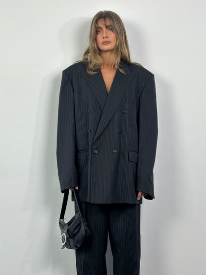 Christian Dior Pure Wool Pinstripe Double Breasted Suit - 46L/W32