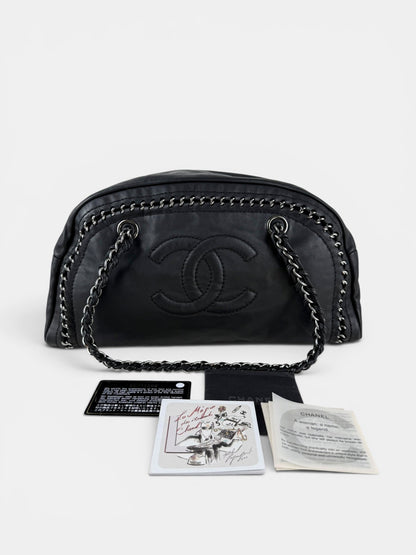 2005/2006 Chanel Luxe Ligne Black Lambskin Bowling Bag | O/S, Multicoloured