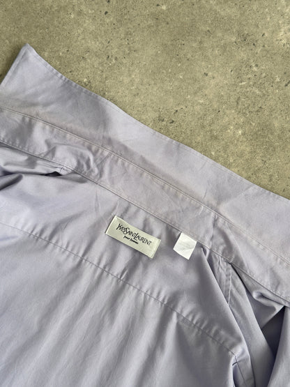 Yves Saint Laurent Pour Homme 2000s Cotton Logo Dress Shirt - XL