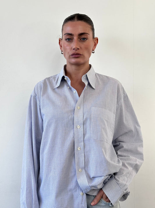Yves Saint Laurent 90s Check Cotton Shirt - L/XL